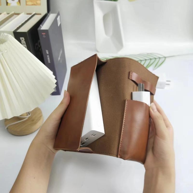 Tech Accessories Travel Case - กระเป๋าจัดระเบียบอเนกประสงค์หนัง PU 1 ชิ้น สำหรับอุปกรณ์อิเล็กทรอนิกส์ อุปกรณ์การเรียน