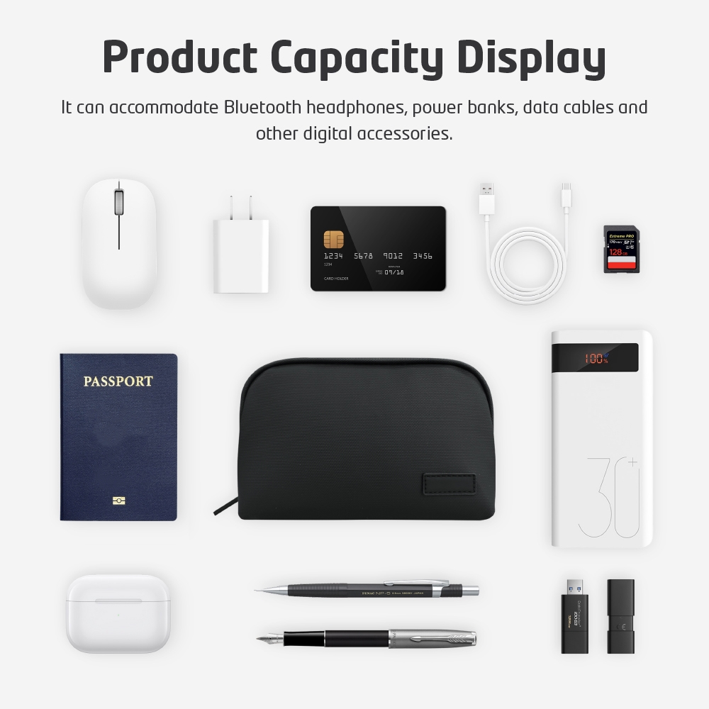 กระเป๋าใส่อุปกรณ์อิเล็กทรอนิกส - Tech Accessories Travel Case บทวิจารณ์และราคา