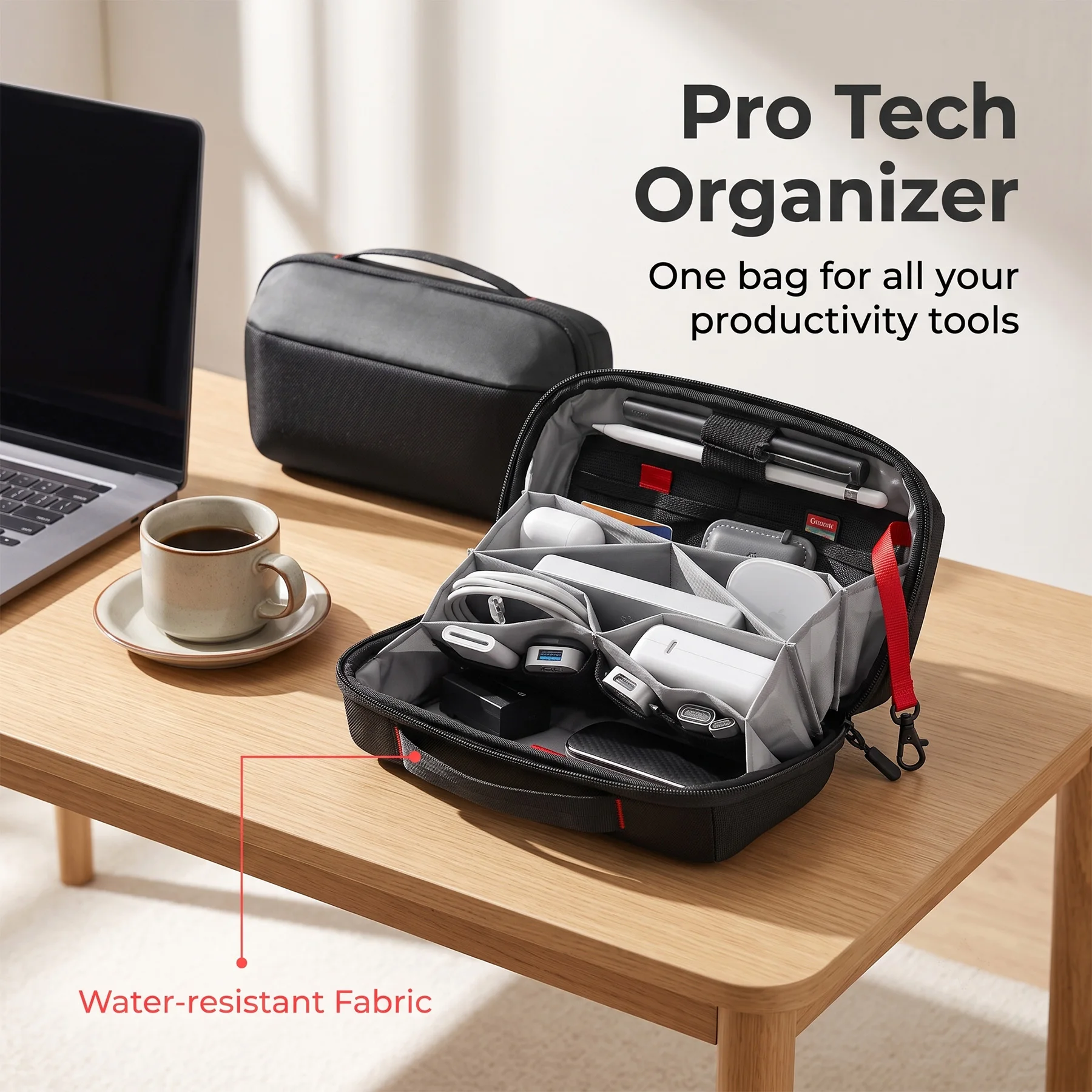 กระเป๋าจัดระเบียบอุปกรณ์เทคโนโ - Tech Accessories Travel Case บทวิจารณ์และราคา