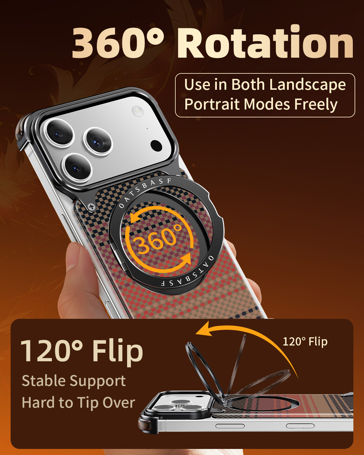 เคสโทรศัพท์ลายคาร์บอนไฟเบอร์ O - Phone Stand Aluminum บทวิจารณ์และราคา